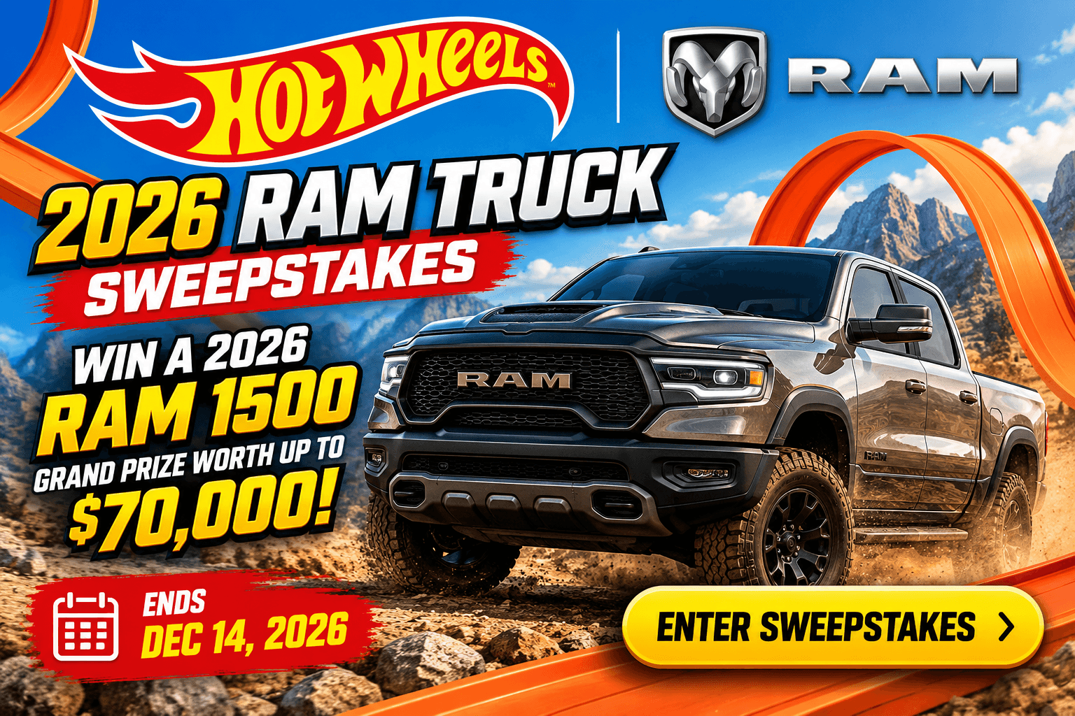 Hot Wheels 2026 Ram Truck Sweepstakes – Win a Ram 1500