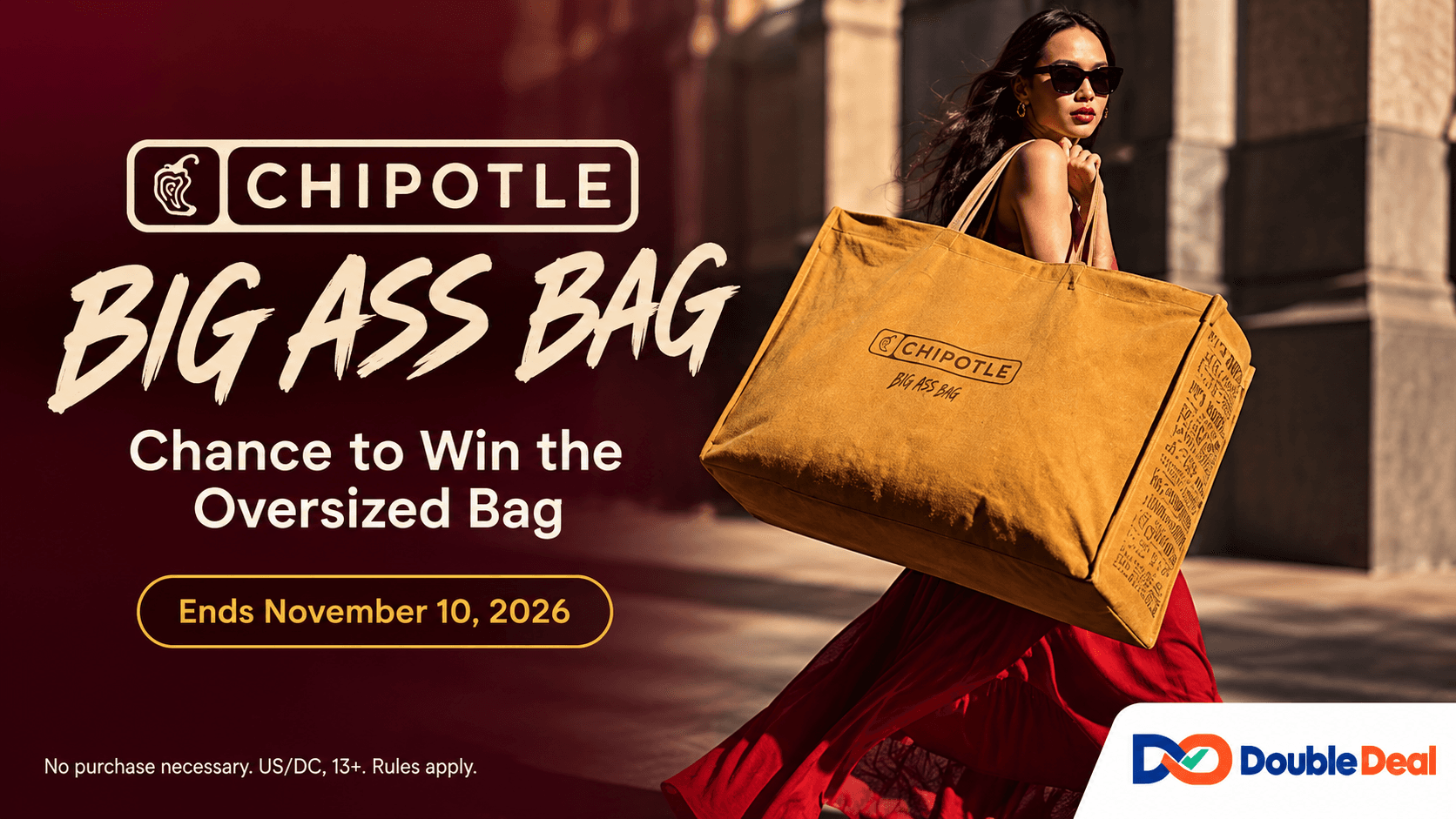 Chipotle Big Ass Bag Sweepstakes: Win an Oversized Takeout Bag