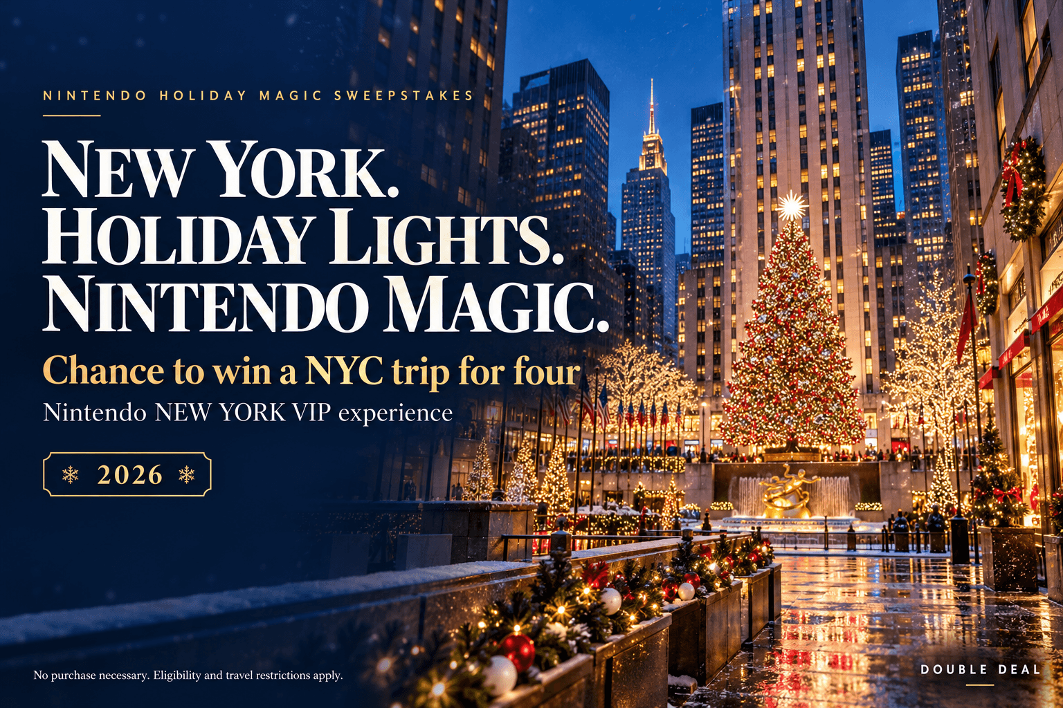 Nintendo Holiday Magic Sweepstakes 2026: Win a NYC Trip for Four