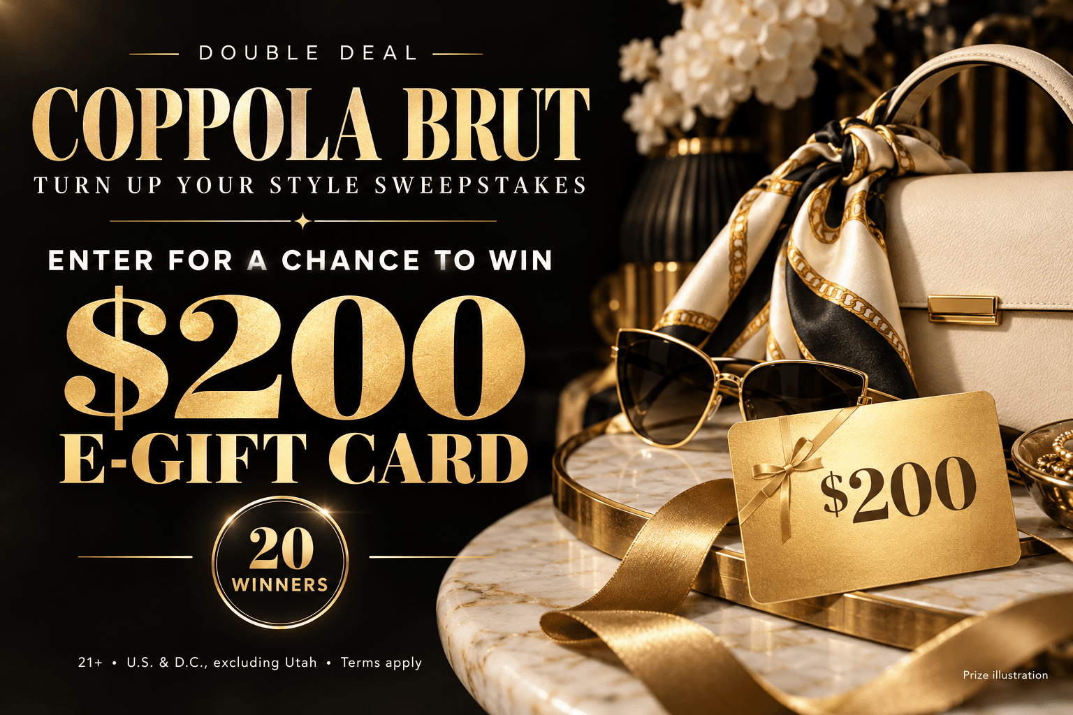 Coppola Brut Turn Up Your Style Sweepstakes: Win a $200 E-Gift Card