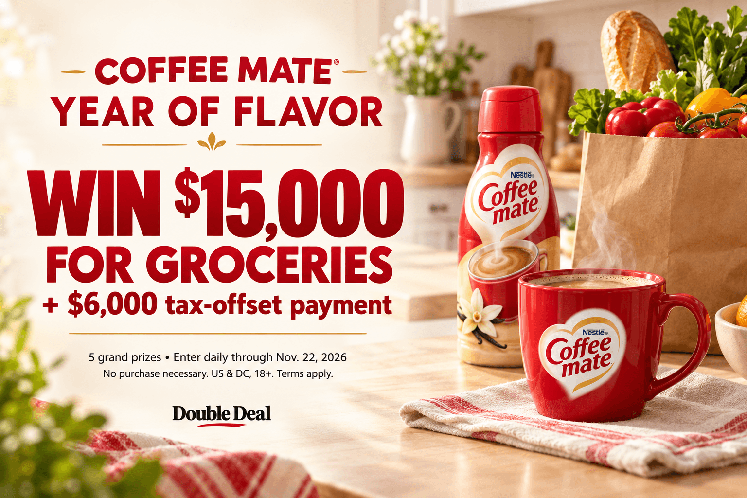 Coffee mate Year of Flavor Sweepstakes 2026: 805 Prizes